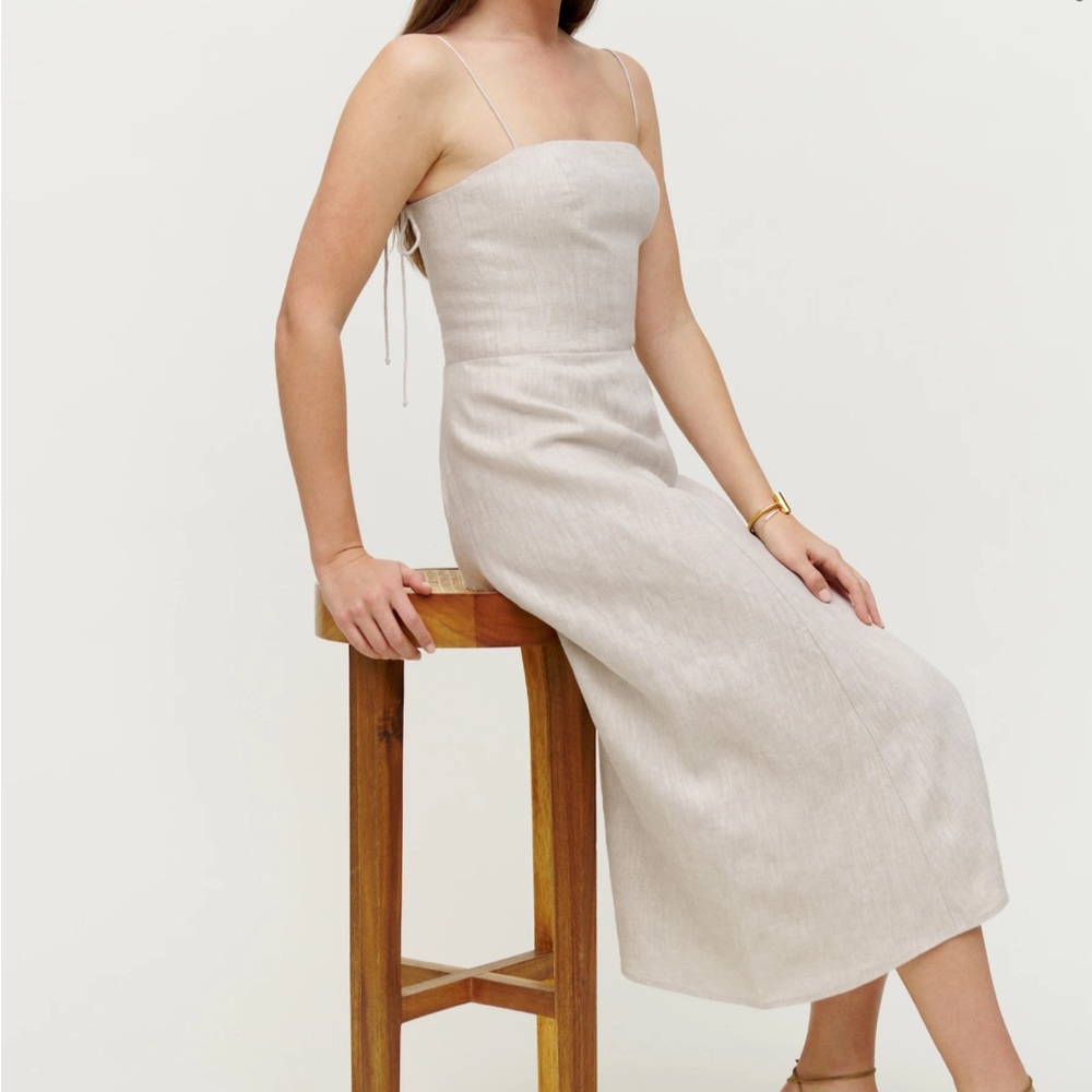 NWT Reformation linen midi dress